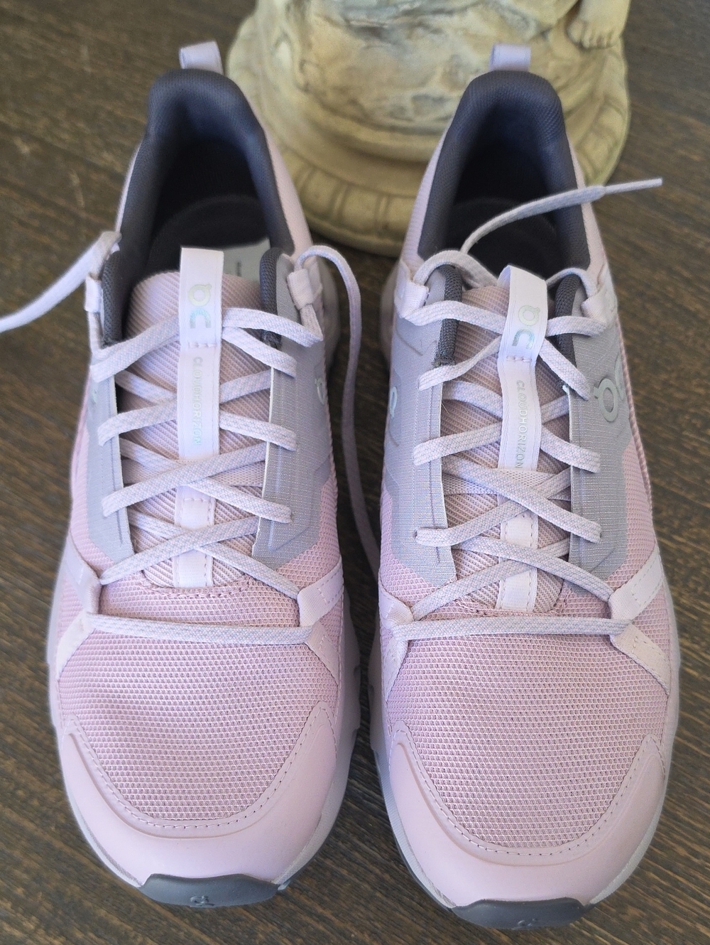 On Running Women's Athletic Shoes in Light Pink and Gray